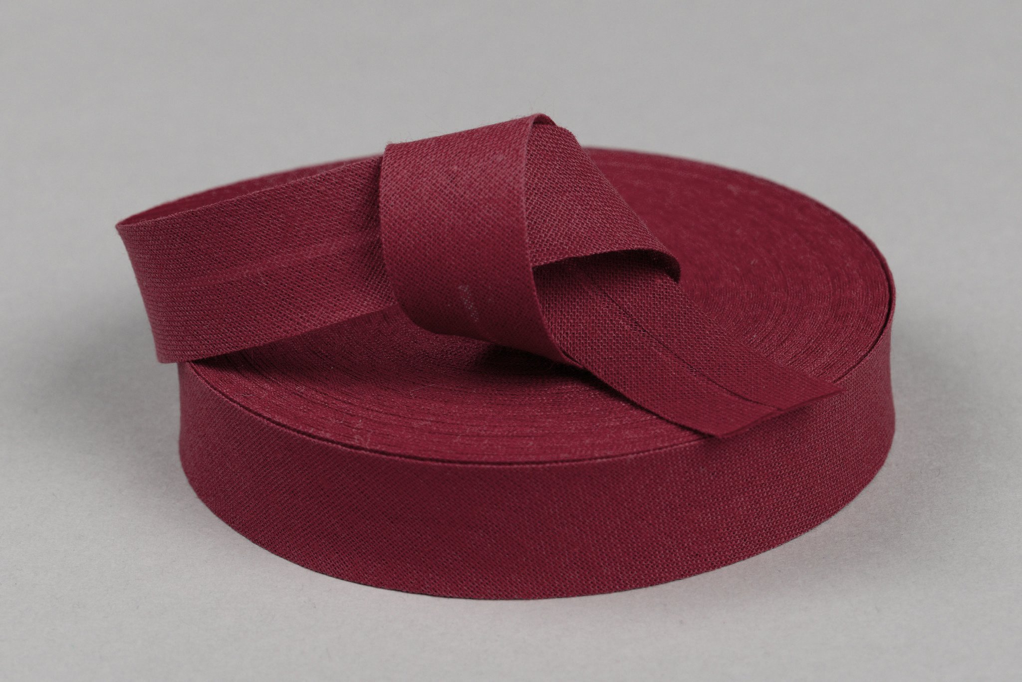 Katoenen Biaisband 20 mm - Bordeaux - Makkelijk & Veelzijdig