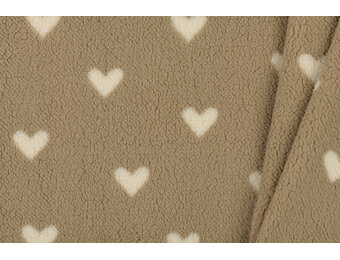 Hartjes Teddy Stof Donker Beige