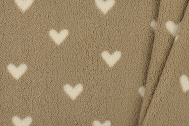 Hartjes Teddy Stof Donker Beige
