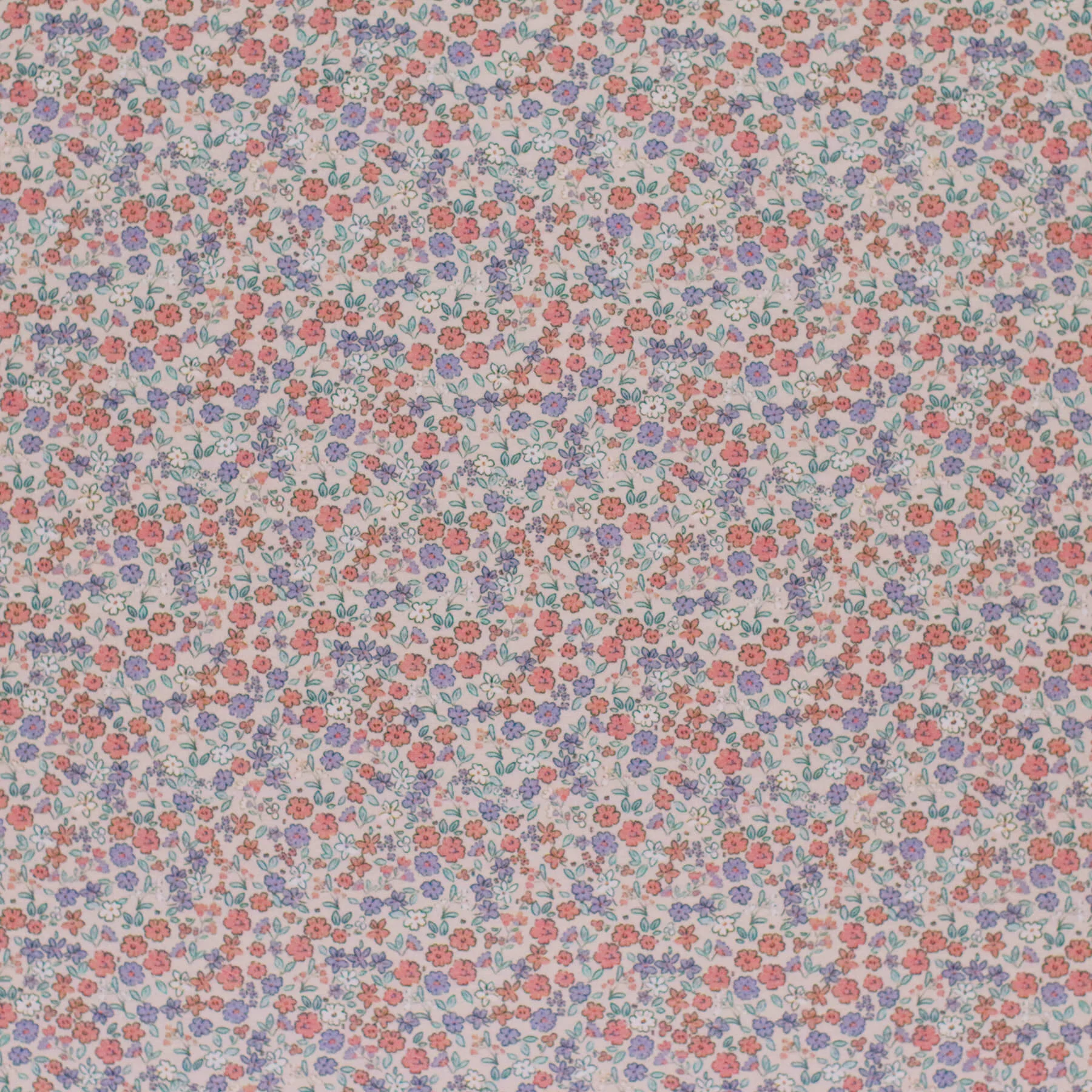 Rib Jersey Stof Mooie Bloem Klei Roze – Perfect voor Baby & Kids