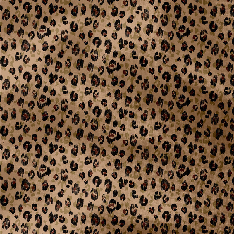 Hydrofiel Katoen Stof – Mini Panter Beige/Zwart