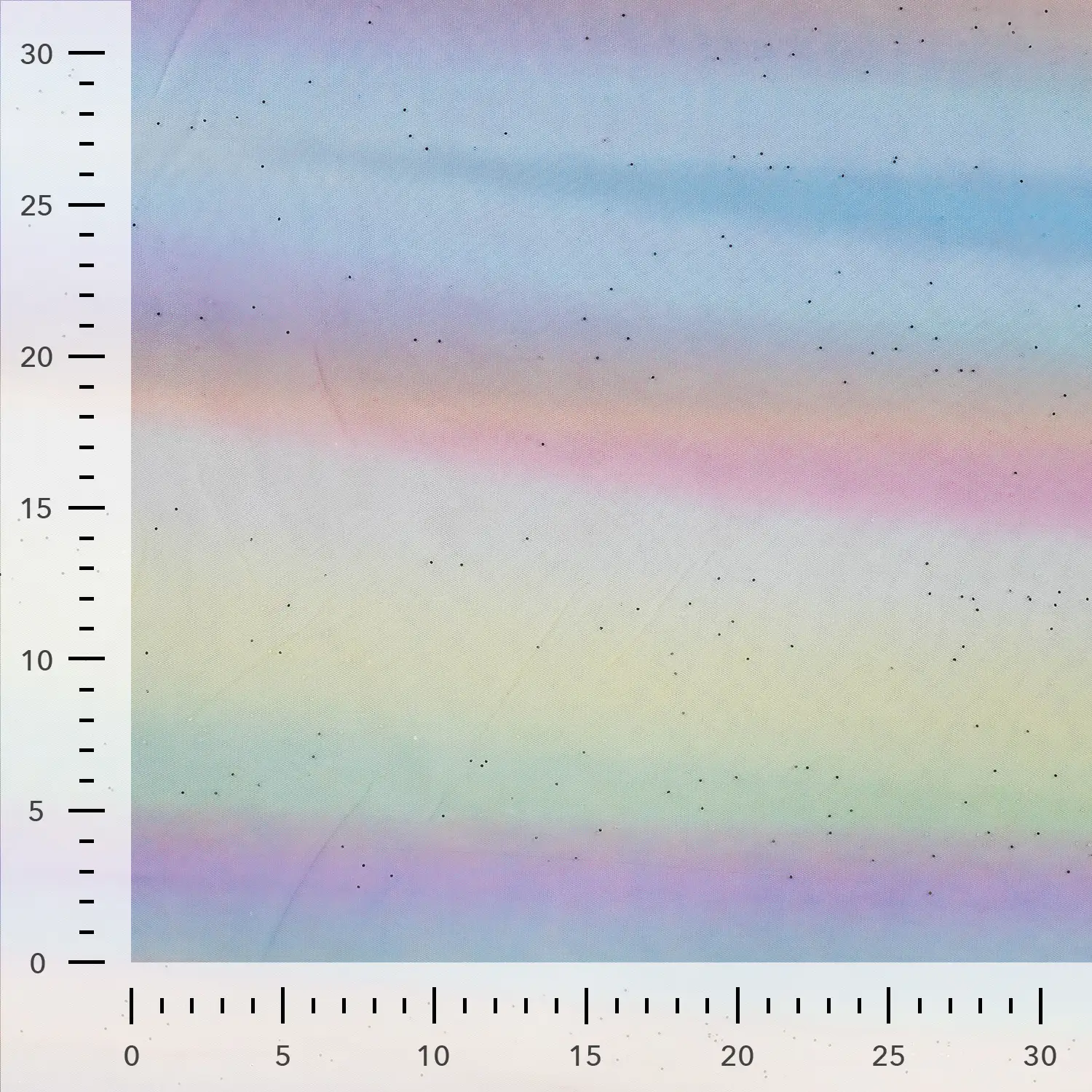 Zachte Tule Stof met Regenboogstrepen & Glitter