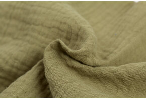 Baby Cotton – Mousseline Stof – Olijfmos Groen