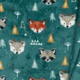 Doudou Fleece Stof Bosvriendjes – Zacht, Dubbelzijdig & Warm