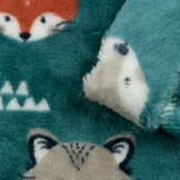 Doudou Fleece Stof Bosvriendjes – Zacht, Dubbelzijdig & Warm