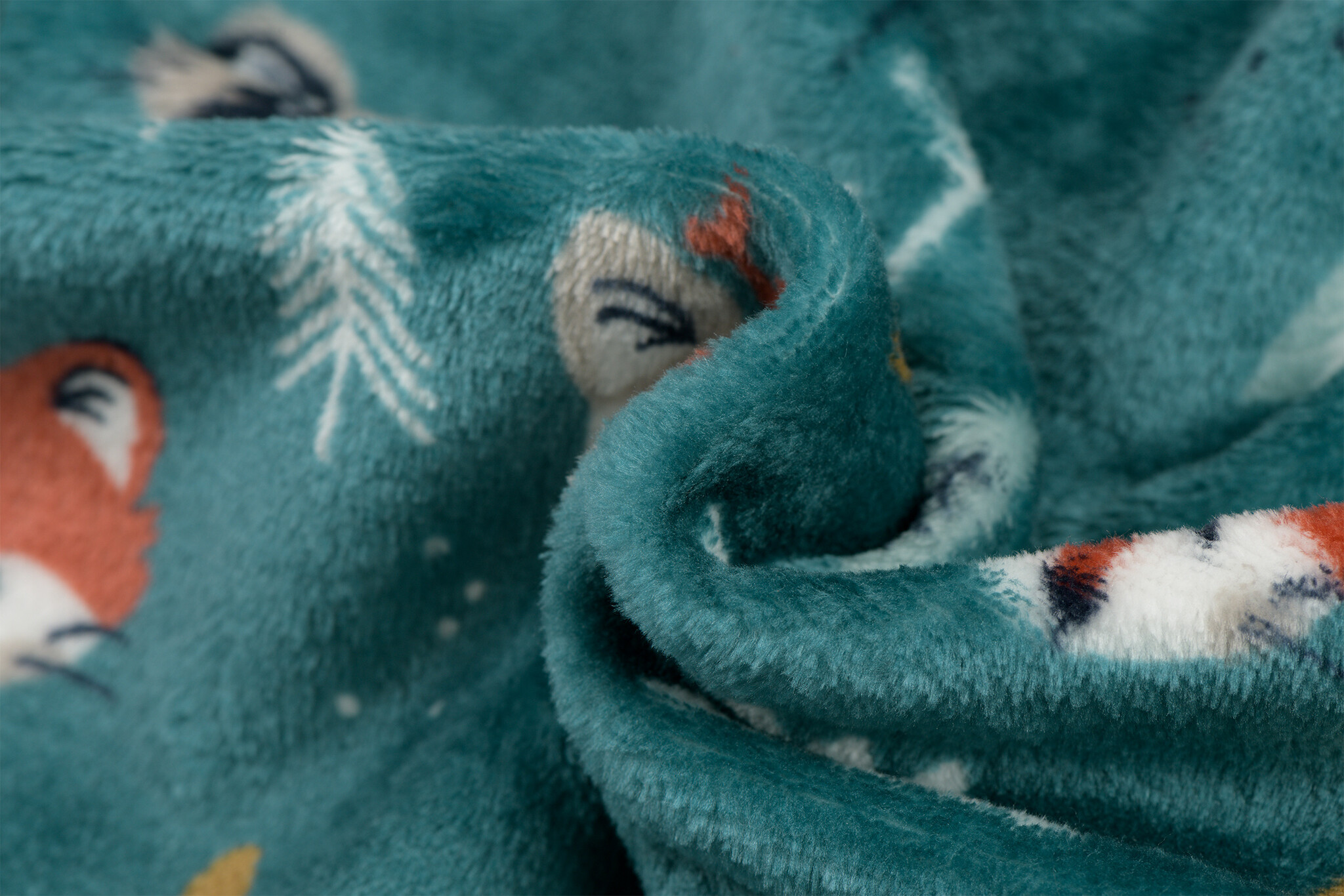 Doudou Fleece Stof Bosvriendjes – Zacht, Dubbelzijdig & Warm