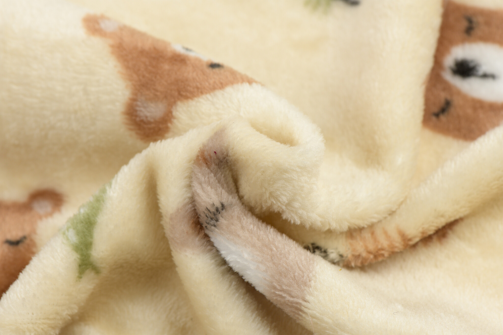 Doudou Fleece Stof Beertjes & Bevers – Zacht, Dubbelzijdig & Warm