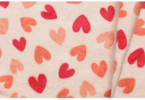 Doudou Fleece Stof – Lieve Hartjes