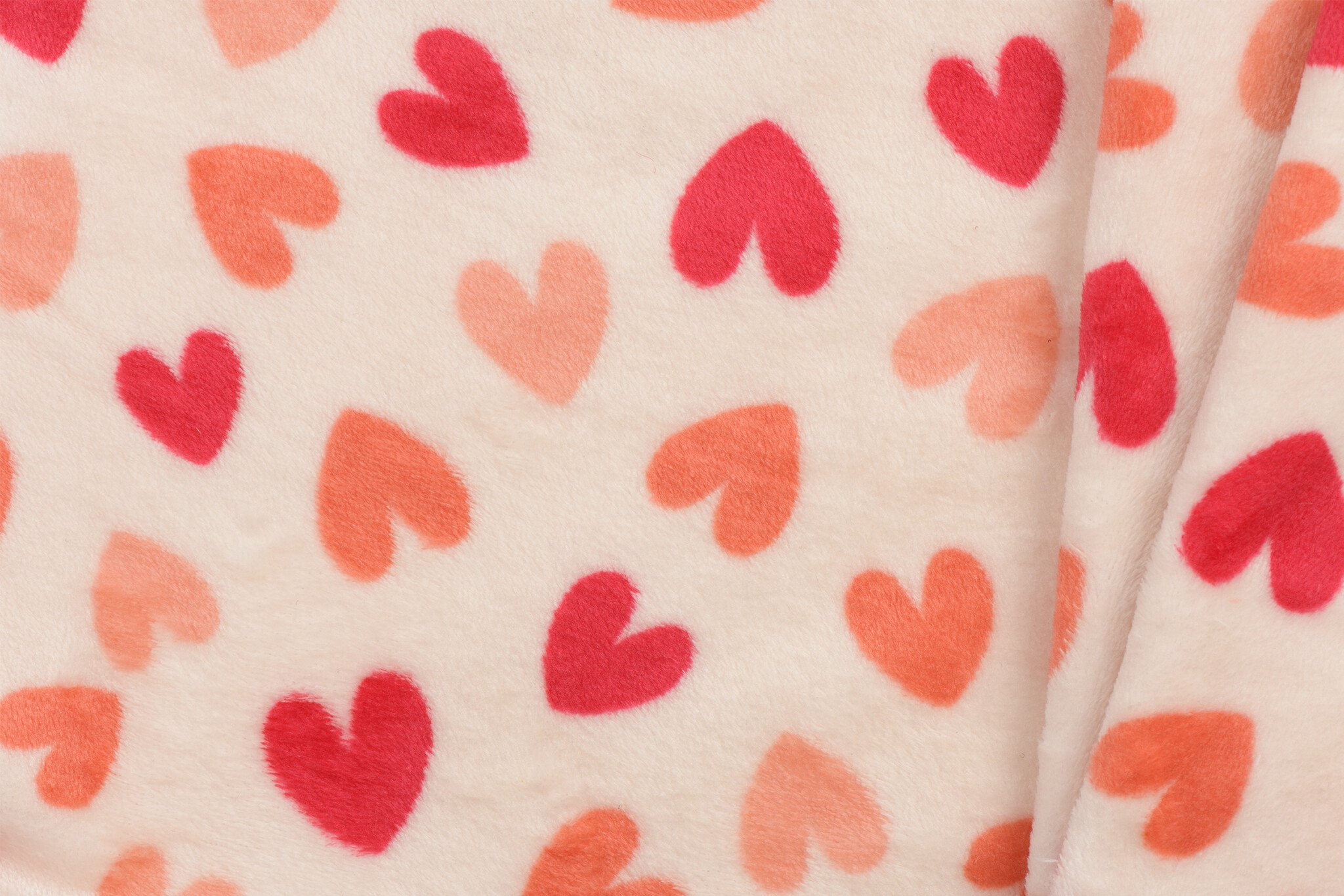 Doudou Fleece Stof – Lieve Hartjes – Zacht, Dubbelzijdig & Warm