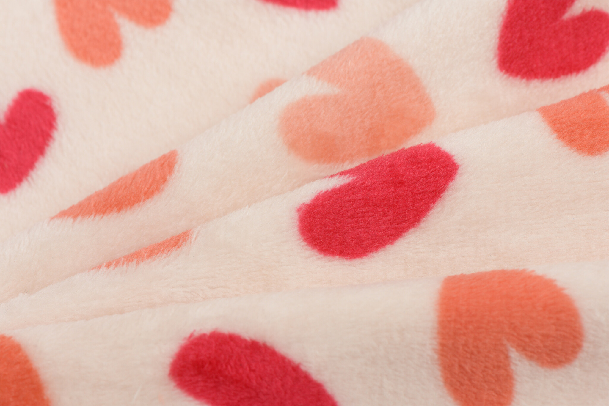 Doudou Fleece Stof – Lieve Hartjes – Zacht, Dubbelzijdig & Warm