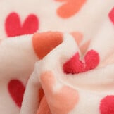 Doudou Fleece Stof – Lieve Hartjes – Zacht, Dubbelzijdig & Warm
