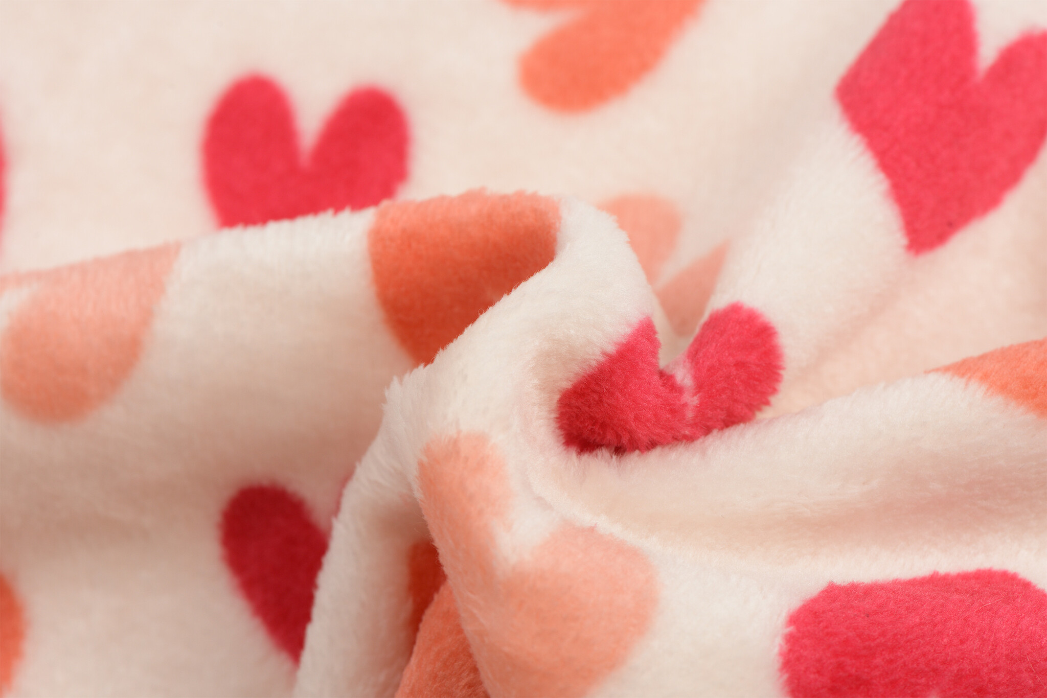 Doudou Fleece Stof – Lieve Hartjes – Zacht, Dubbelzijdig & Warm