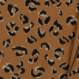 Babyrib Stof Katoen Panter – Kastanjebruin