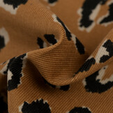 Babyrib Stof Katoen Panter – Kastanjebruin