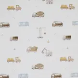 Poplin Katoen - Bouwvoertuigen Beige – Stoer & Zacht