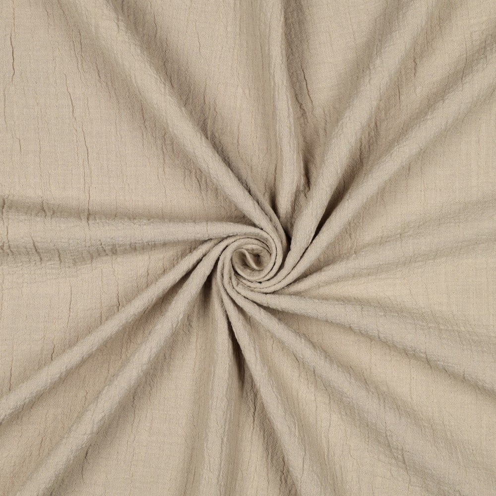 Double Gauze Slub – Hydrofiel Stof – Beige