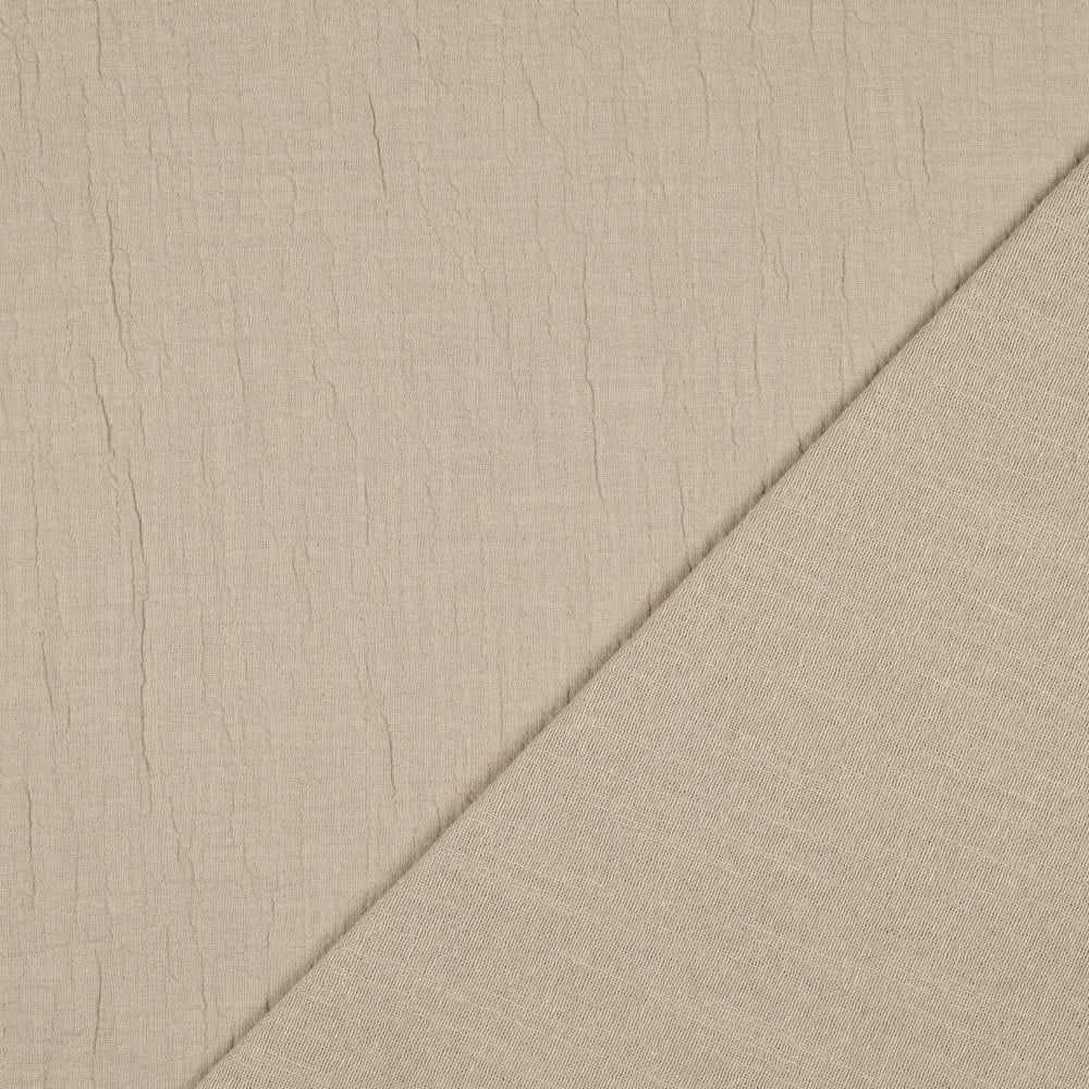 Double Gauze Slub – Hydrofiel Stof – Beige