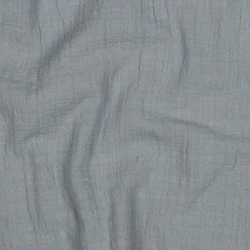 Double Gauze Slub – Hydrofiel Stof – Staalblauw