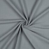 Double Gauze Slub – Hydrofiel Stof – Staalblauw