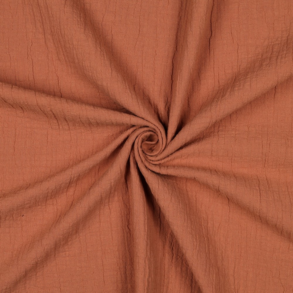 Double Gauze Slub – Hydrofiel Stof – Terracotta