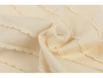 Jersey Katoen Ruffles – Naturel