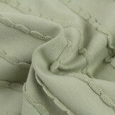 Jersey Katoen Ruffles – Salie Groen – Zacht, Rekbaar & Speels