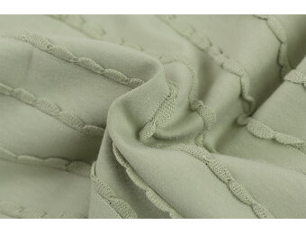 Jersey Katoen Ruffles – Salie Groen