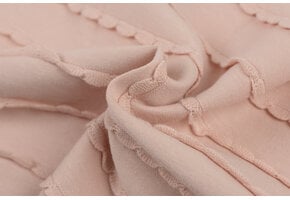 Jersey Katoen Ruffles – Poeder Roze