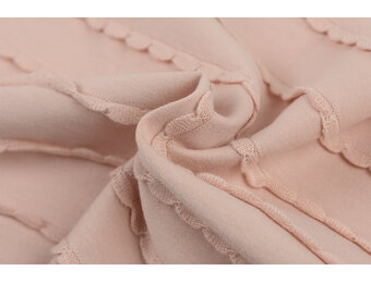 Jersey Katoen Ruffles – Poeder Roze