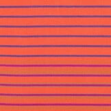 Katoenen Badstof Yarn Dyed Strepen Oranje/Paars