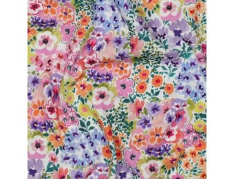 Jersey Katoen Stof Digitale Print Bloemen - Multicolor