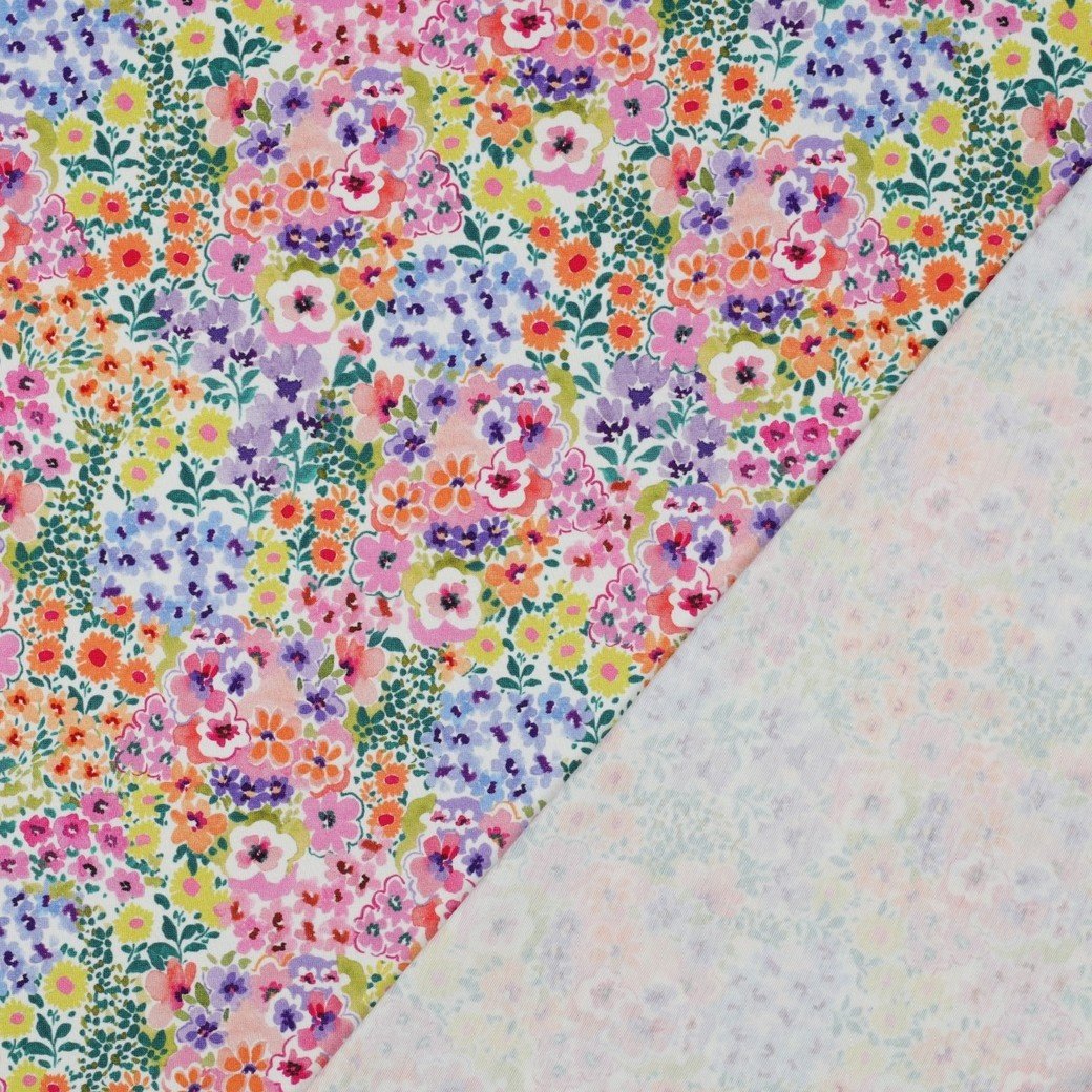 Jersey Katoen Bloemen Multicolor – Vrolijk & Comfortabel