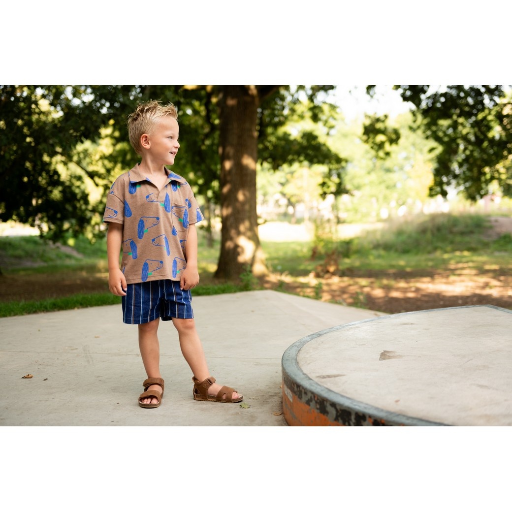 Jersey Katoen Stof Mélange Honden – Taupe