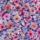 Katoen Poplin Stof Bloemen Paars – Vrolijk, Zacht & Soepel