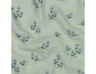 Hydrofiel Stof Bloemen – Mint