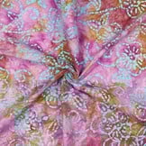 Handcrafted Batik Katoen Stof Roze – Ambachtelijk & Uniek