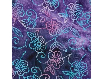 Handcrafted Batik Katoen Stof – Paars