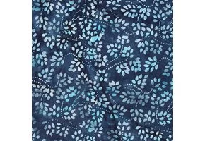 Handcrafted Batik Katoen Stof – Navy