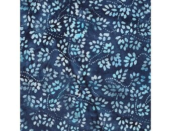 Handcrafted Batik Katoen Stof – Navy