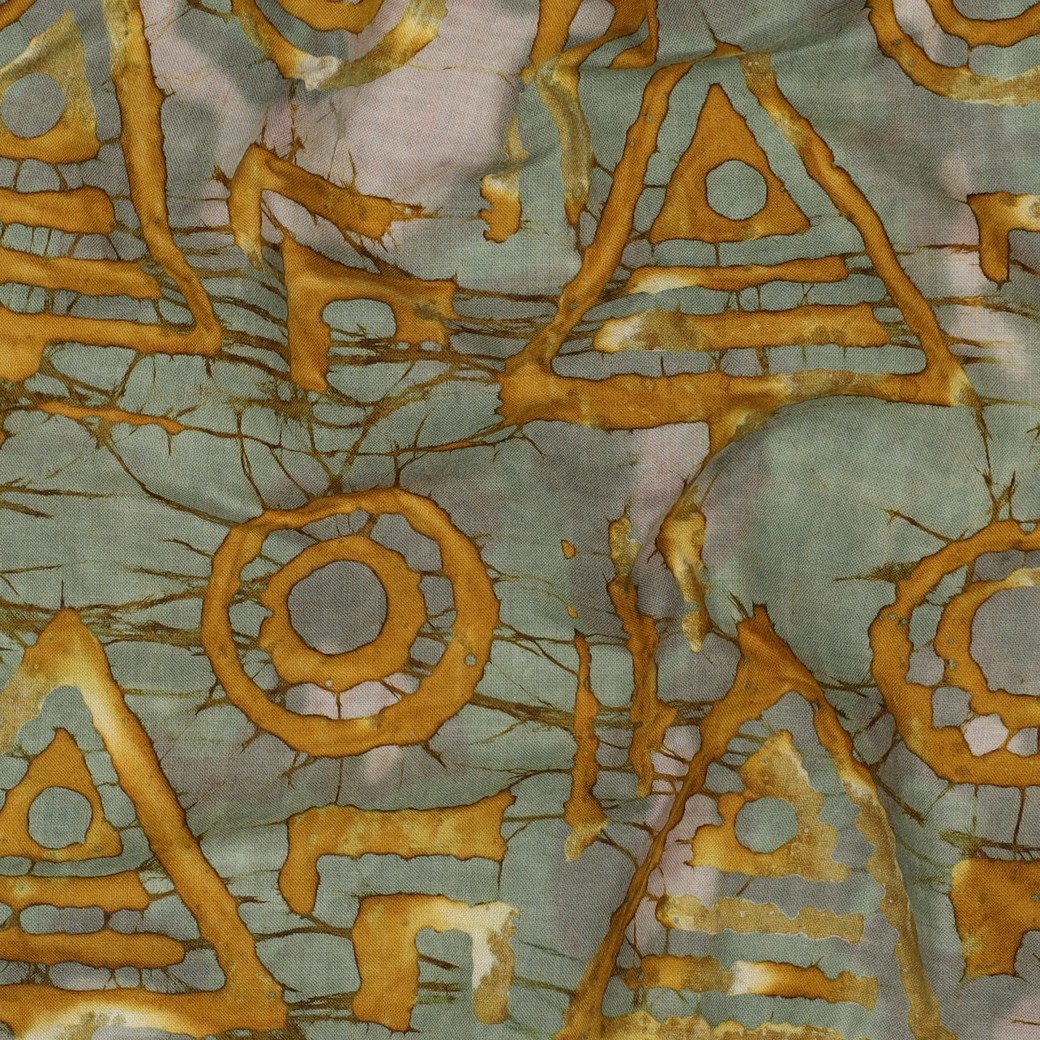 Handcrafted Batik Katoen Ochre – Uniek & 100% Katoen