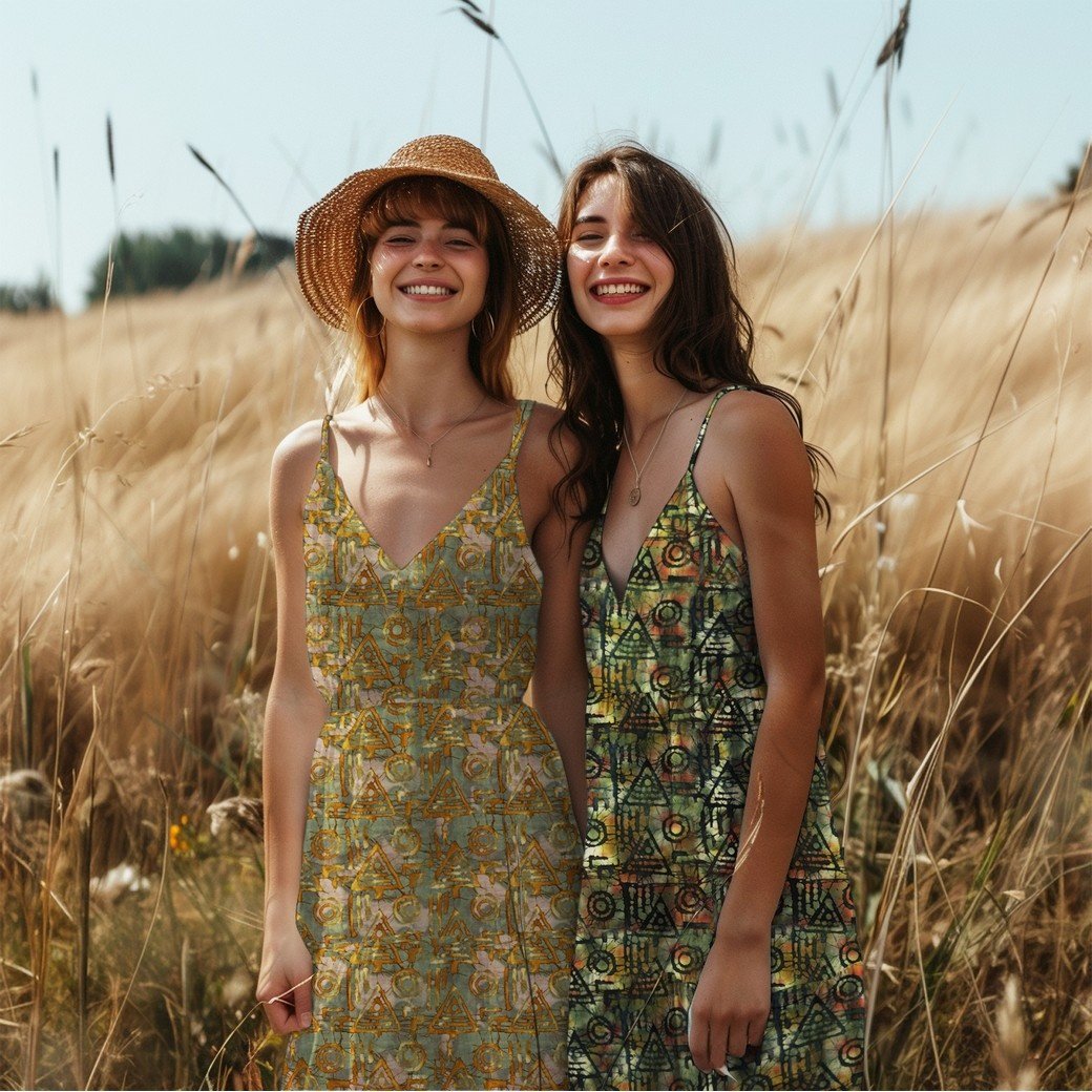 Handcrafted Batik Katoen Ochre – Uniek & 100% Katoen