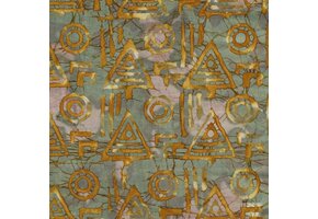 Handcrafted Batik Katoen Stof – Ochre