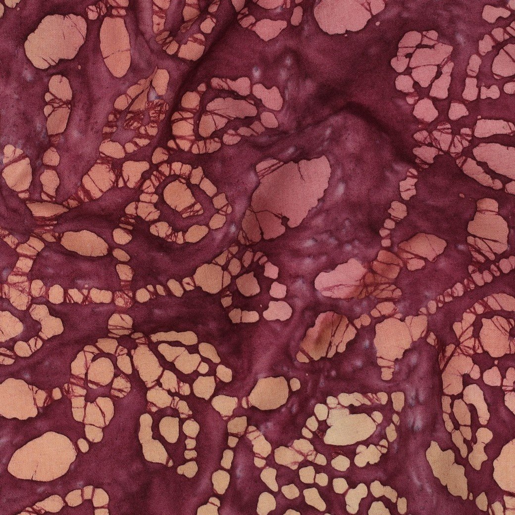 Handcrafted Batik Katoen Cerise – Ambachtelijk & Uniek