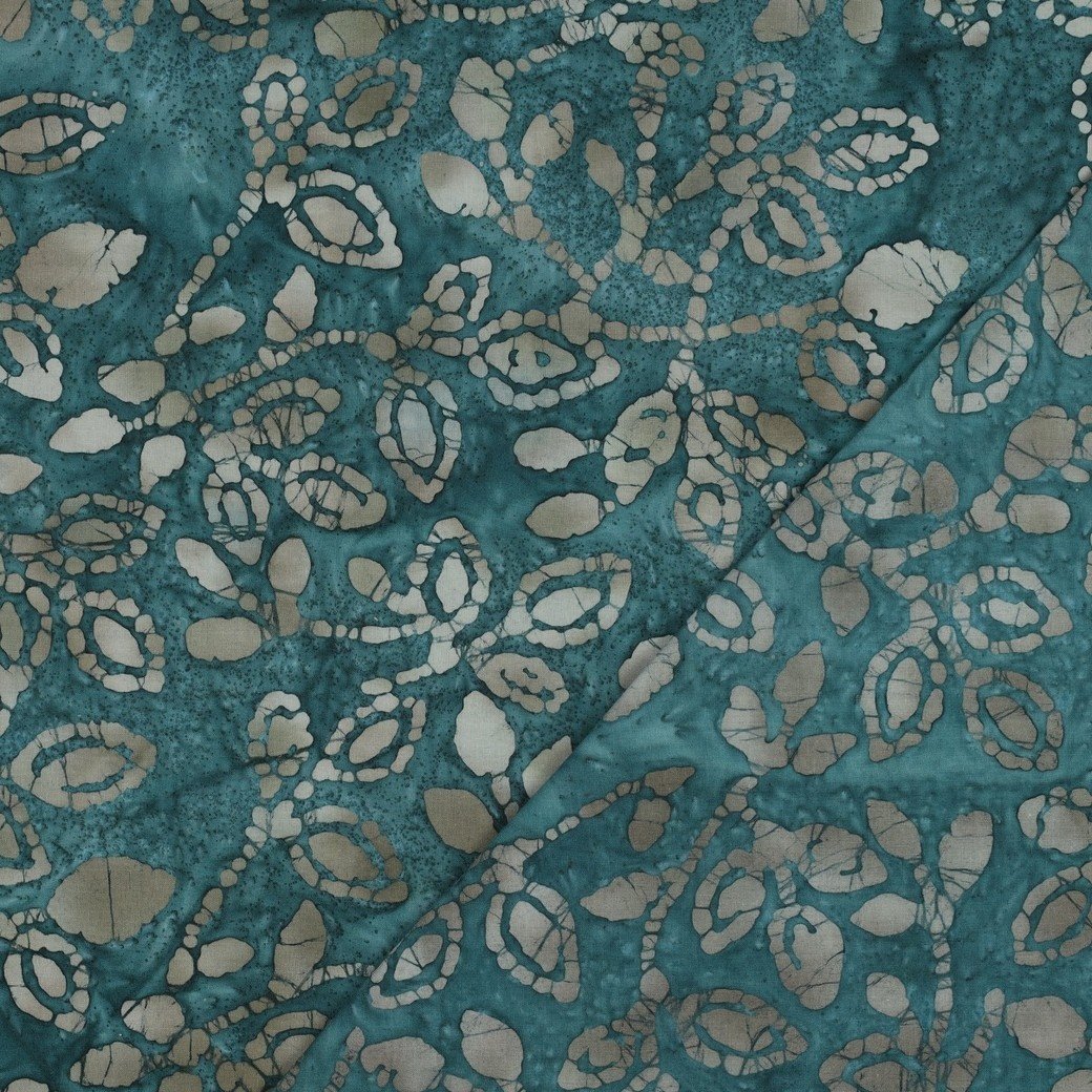 Handcrafted Batik Katoen Donker Petrol – Ambachtelijk & Uniek