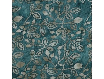 Handcrafted Batik Katoen Stof – Donker Petrol