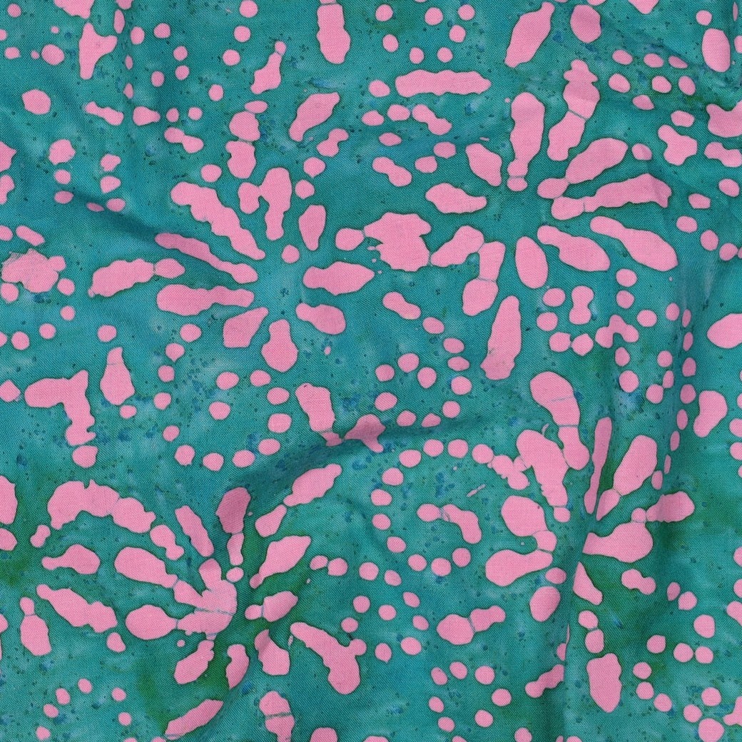 Handcrafted Batik Katoen Turquoise – Ambachtelijk & Uniek