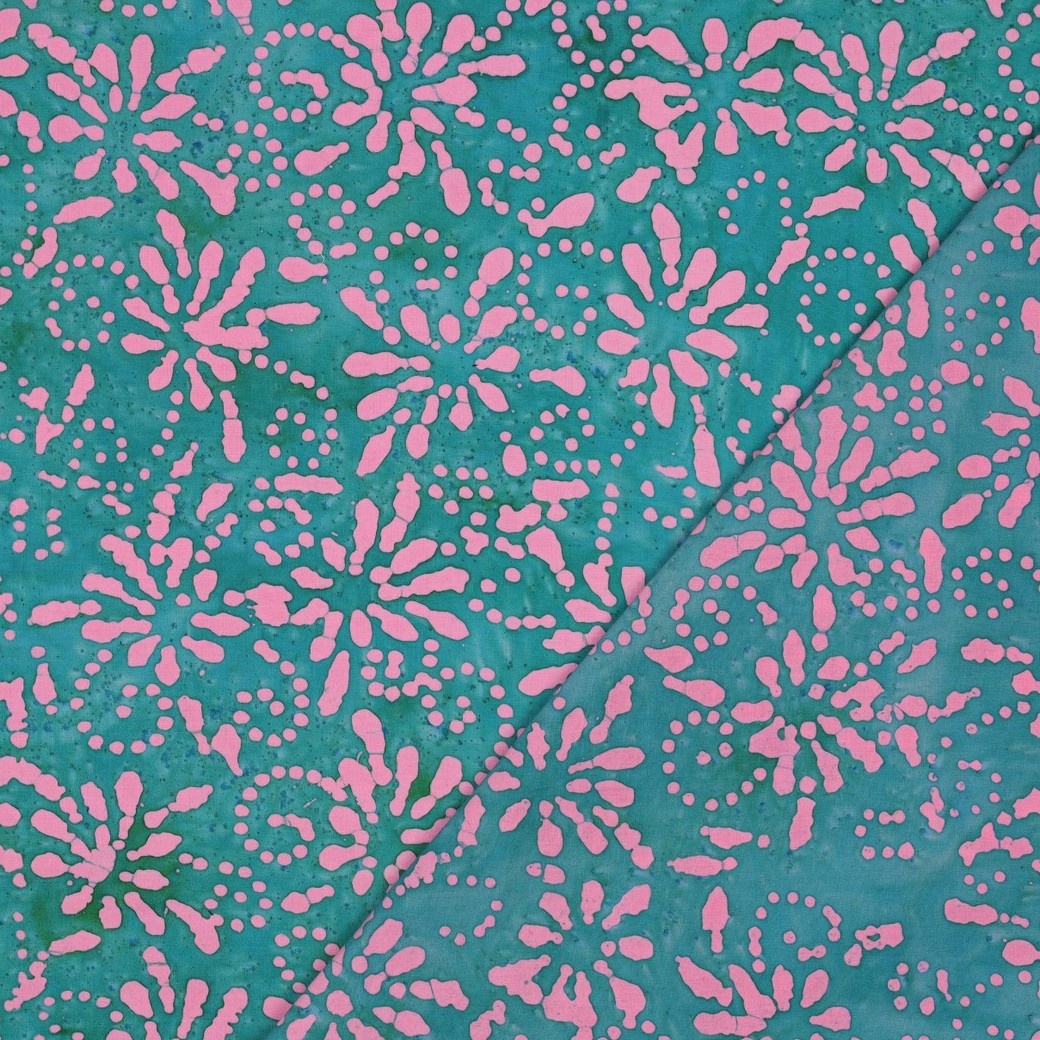 Handcrafted Batik Katoen Turquoise – Ambachtelijk & Uniek
