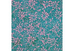 Handcrafted Batik Katoen Stof – Turquoise