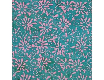 Handcrafted Batik Katoen Stof – Turquoise
