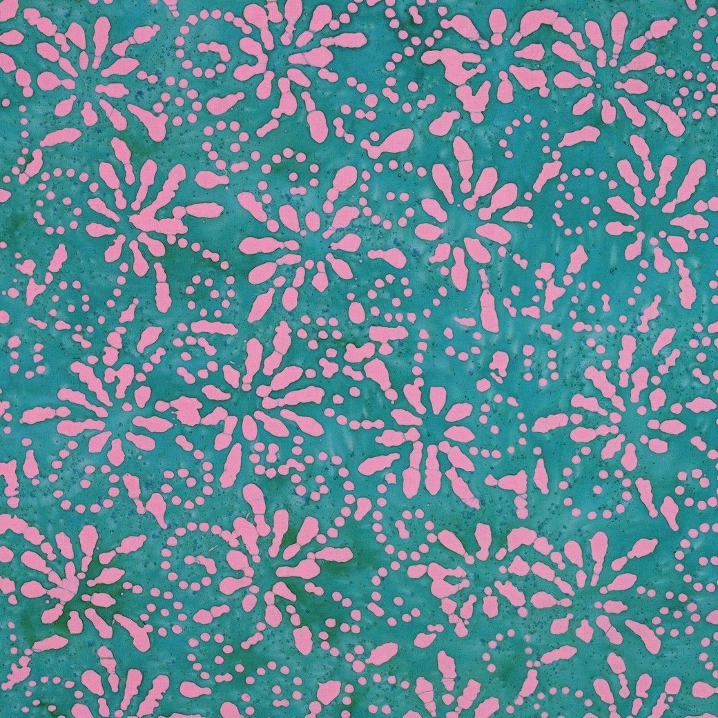 Handcrafted Batik Katoen Turquoise – Ambachtelijk & Uniek